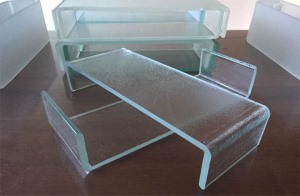 White glass U-shaped glass